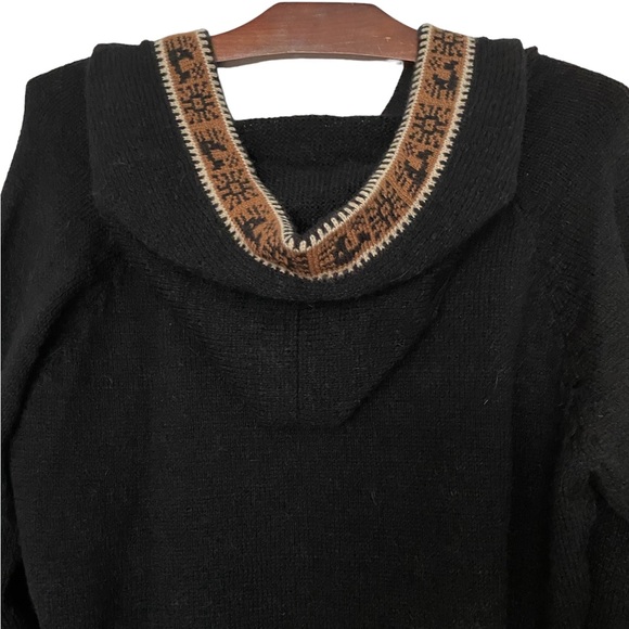 GAMBOA Alpaca Women’s Black Hoodie Alpaca Wool Made in Peru NWT - Picture 11 of 15